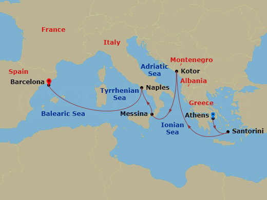 Exploring Cruise Athens To Barcelona
