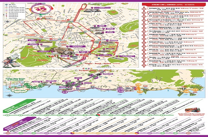 City Sightseeing Athens Map&nbsp;Packages