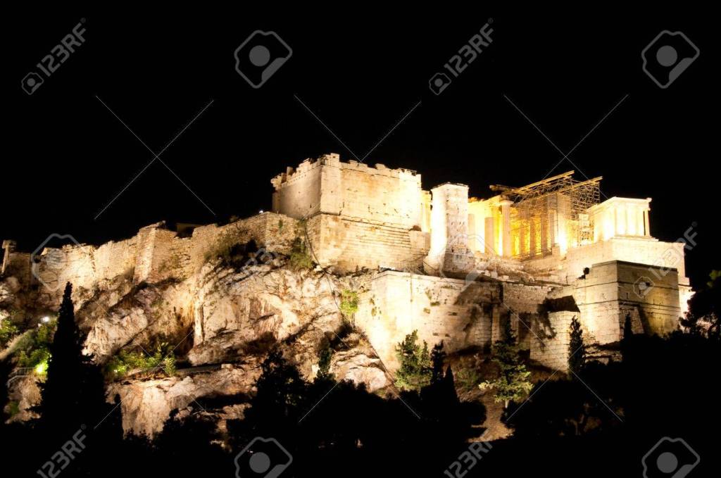 44+ Acropolis Of Athens At&nbsp;Night
