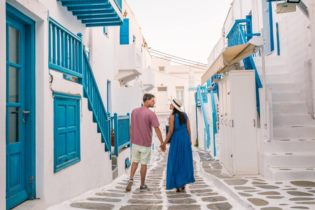 After a ferry ride to … Athens Mykonos Santorini Honeymoon Itinerary Eros Psyche Travel